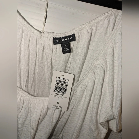 Torrid White Peplum Top - Picture 6 of 11